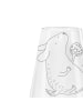 Mr. & Mrs. Panda Weißwein Glas Hund Keks ohne Spruch in Transparent