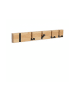 relaxdays Garderobenleiste in Natur/ Schwarz - (B)50 x (H)5 x (T)1,5 cm