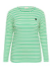 KAFFE curve Langarm-Shirt KClia Regular fit in Chalk/Bright Green-Black Heart
