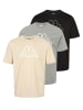 Kappa T-Shirt KMLogo in Black-Grey-Beige Fog