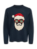 Only&Sons Strickpullover 'ONSXMAS 7 FUNNY BADGE' in blau