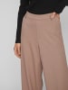 Vila Stoff Hose High Waist Wide Leg VIVARONE in Braun