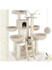 tectake Katzenbaum Gismo 195 cm Diverse Farben  (Beige/Weiß)