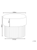 Beliani Pouf RICHEY in Weiß/Braun - (W) 50 x (H) 46 x (L) 50 cm