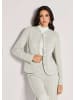 MADELEINE Eleganter Businessblazer mit Stehkragen in steingrau / wollweiß
