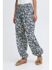 PULZ Jeans Freizeithose PZJILL Relaxed fit in Navy Off White Flower Printed