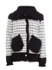 CARNEA Damen Strickjacke in Schwarz Wollweiss