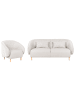 Beliani 2-tlg 3-Sitzer Sofa UMEA  in Beige/Braun