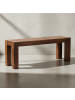 KADIMA DESIGN Holzbank Massiv | Sheesham, 120x45x35cm, Landhausstil in Braun