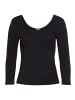 LASCANA Langarmshirt in schwarz