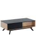 KADIMA DESIGN Couchtisch 110x60x38 cm MDF Eiche-Dekor / Schwarz Wohnzimmertisch,