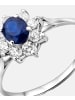 Diamant L'éternel Ring aus 375 Weißgold mit Zirkonia mit Saphir