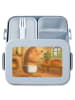 Mr. & Mrs. Panda Bento Box Igel Wein Design ohne Spruch in Blau Pastell