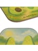 Mr. & Mrs. Panda Glas-Untersetzer Avocado Pärchen Design ohne Sp... in Weiß