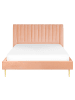 Beliani 2-tlg Doppelbett MARVILLE in Rosa