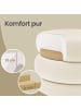SONGMICS Schminktisch-Hocker Island in Creme - (B)43 x (H)47 x (T)43 cm