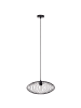 Brilliant Norden Pendelleuchte 40cm schwarz matt Metall/Glas schwarz 1x A60, E27