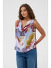 CULTURE Ärmellose Bluse CUmagna Relaxed fit in Blue//Pink/Yellow Flower