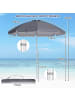 COSTWAY Sonnenschirm Strand in Grau