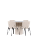 ebuy24 Essgruppe Olivia 5-teilig Beige 110 x 110 cm