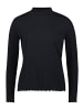 BETTY & CO Langarm-Shirt mit Rippenstruktur in Schwarz