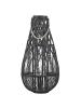 Beliani Laterne TONGA in Schwarz - (W) 39 x (H) 77 x (L) 39 cm