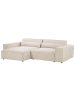 Beliani Ecksofa HELLNAR in Beige - (W) 262 x (H) 70 x (L) 176 cm rechtsseitig