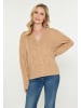 VIRITA Women Cardigan in Camel