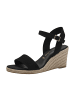 Tamaris Touch-It-Sandalen mit Keilabsatz Schwarz