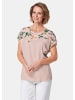 GOLDNER Schlupfbluse Luftige Chiffonbluse mit floralem Druck in hellmelba / geblümt