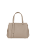 Usha Damen Schultertasche Aus Leder in Hell Taupe