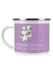 Mr. & Mrs. Panda Camping Emaille Tasse Kirchliche Trauung Liebe ... in Lavendeltraum