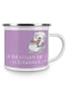 Mr. & Mrs. Panda Camping Emaille Tasse Bräutigam Gentleman mit S... in Lavendeltraum
