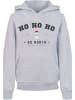 F4NT4STIC Hoodie Ho Ho Ho Santa Claus Weihnachten in grau meliert