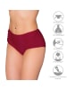 Aquarti Aquarti Damen Bikinihose mit seitlichen Raffungen in dunkelrot