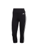 adidas Train Essentials 3-Streifen High Waisted 3/4-Leggings in Schwarz