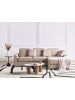Beliani 4-tlg Ecksofa KOHLO in Beige/Schwarz linksseitig