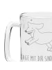 Mr. & Mrs. Panda Gravur Bierkrug Hund Dackel mit Spruch in Transparent