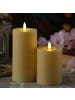 MARELIDA LED Kerze für Innen/Außen Outdoorkerze H: 17,5cm in creme