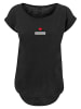 F4NT4STIC Long Cut T-Shirt Pixel Herz Happy New Year Silvester in schwarz