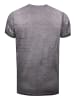 Rusty Neal Herren Vintage Oil Wash T-Shirt mit Skull Print & Raw Edge Rundhals in Schwarz