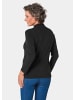 GOLDNER Stehkragenshirt mit Langarm in schwarz