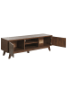 Beliani TV-Schrank PRESCOT in Braun/Schwarz - (W) 140 x (H) 45 x (L) 40 cm