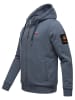 STONE HARBOUR Kapuzensweatjacke Billy Joy in Dusty Blue Melange