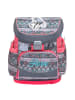 Belmil 4tlg-Set: Schulranzen Horse Aruba Blue  in grau – (H)36 x (B) 28 x (T) 17 cm