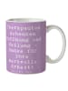 Mr. & Mrs. Panda Mug Spruch Therapeut Dankeschön mit Spruch in Lavendeltraum