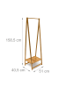 relaxdays Kleiderständer in Natur - (B)51,5 x (H)158,5 x (T)40,5 cm