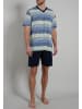 CECEBA Pyjama kurz für Herren in blau