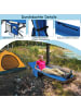 COSTWAY Campingbett mit Seitentasche in Blau