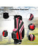 COSTWAY Golfbag mit Ständer in Rot